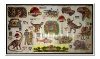 Jurassic Park Stickers, Pliego 59x33 Cms. segunda mano  Chile 