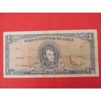 Billete Chile Medio Escudo Firmado Mackenna-ibañez Año 1962, usado segunda mano  Chile 
