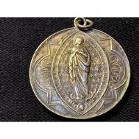 Medalla Plata Francia Virgen María Gonzaga segunda mano  Chile 