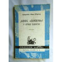 Usado, Adiós Cordera Y Otros Cuentos.      Leopoldo Alas (clarin).  segunda mano  Chile 