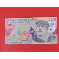 Billete Casa Moneda De Chile Pablo Neruda Año 2013 Unc, usado segunda mano  Chile 