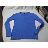Sweater Cuello En V De Mujer Tommy Hilfiger Talla M Azul segunda mano  Chile 