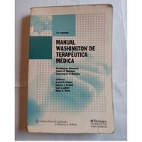 Manual Washington De Terapéutica Medica 32 Edición, Cooper Y, usado segunda mano  Chile 