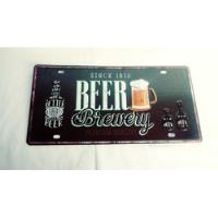 Usado, Letrero Placa Lata Metalico Decoración Beer Brewery Premium  segunda mano  Chile 