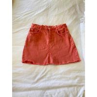 Como Nueva Falda Mini Jeans Color Coral Zara Girl 13-14 segunda mano  Chile 