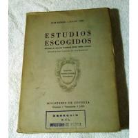 Usado, Estudios Escogidos. Luis Sanajo Y Julian Viso. Colección segunda mano  Chile 
