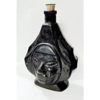 Botella Negra Pisco Peruano De 16 Cm. Color Negro Y Vacía. segunda mano  Chile 