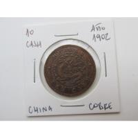Antigua Moneda China 10 Cash Cobre Año 1902 Muy Escasa segunda mano  Chile 