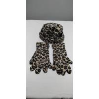 Set Gorro+guantes Tonos Leopardos, usado segunda mano  Chile 