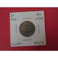 Antigua Moneda China 20 Ctvs De Plata Año 1924 Escasa, usado segunda mano  Chile 