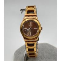 Reloj Swatch Cuarzo Dorado Usado Cristal Trizado, usado segunda mano  Chile 