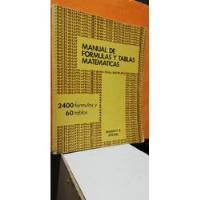 Manual De Formulas Y Tablas Matematicas  segunda mano  Chile 