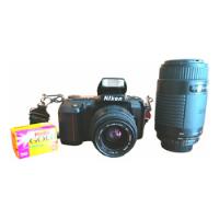 Cámara Fotográfica Nikon Análoga Reflex Funcionando + Extras, usado segunda mano  Chile 