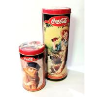 Usado, 2 Latas Impresas Antiguas Promoción Coca-cola. segunda mano  Chile 