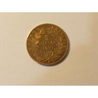 Moneda Francesa De 5 Francos 1863  Napoleón . segunda mano  Chile 