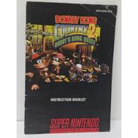 Manual De Juego Donkey Kong Country 2 Rare Nintendo Snes, usado segunda mano  Chile 