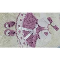 Usado, Vestido Para Bebe Tejido En Crochet  segunda mano  Chile 