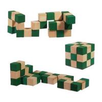 Cubo De Ingenio De Madera Verde Y Cafe Rubik, usado segunda mano  Chile 
