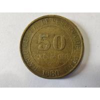 Usado, Moneda Perú 50 Soles De Oro 1980 (x1456-1457 segunda mano  Chile 