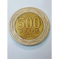 Moneda 500 Pesos Chile Año 2000 (por Un Solo Lado) , usado segunda mano  Chile 