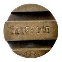 Antigua Moneda Ficha De Teléfono 450 Bronce Token, usado segunda mano  Chile 