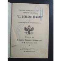  Orden Masonica 1947 segunda mano  Chile 