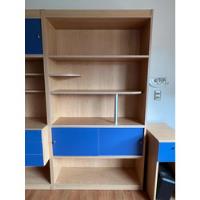 Usado, Mueble Formica Dormitorio Niño Con Estantes  Natural/azul segunda mano  Chile 