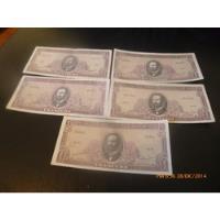 5 Billetes De 1 Escudo Massad Ibañez  Distinta Serie (c-2-12 segunda mano  Viña Del Mar