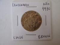 Medalla Centenario Republica De Chile 1810- 1910 Muy Escasa segunda mano  Chile 
