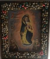 Cuadro Pintura Antigua Óleo Sobre Lienzo Virgen De Guadalupe segunda mano  Chile 