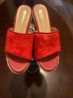 Hermosos Zapatos De Terraplen Mujer Color Rojo., usado segunda mano  Chile 