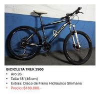 Bicicleta Trek 3900 segunda mano  Chile 