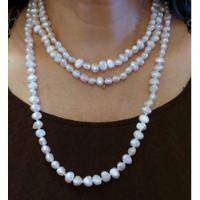 Tous Collar De Perlas Blancas Autentico 203 Perlas De 1cm., usado segunda mano  Chile 