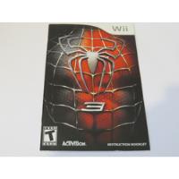 Manual Wii / Spiderman Hombre Araña  segunda mano  Chile 