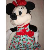 Usado, Peluche Original Disney Minnie Mouse Vestido Primavera 46 Cm segunda mano  Villa Alemana