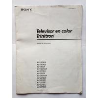 Manual De Televisor En Color Trinitron, Sony, 1993 segunda mano  Chile 