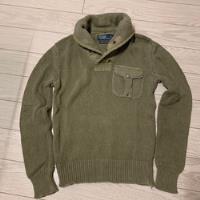 Usado, Sweater Chaleco Polo Ralph Lauren Algodon Lino Diseño Verde segunda mano  Las Condes
