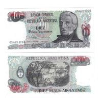 Argentina - Billete 10 Pesos 1983-84 - San Martín - Unc, usado segunda mano  Chile 