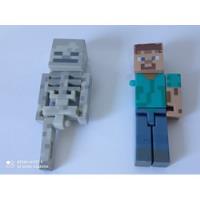 Figuras Minecraft (detalles) - Steve + Skeleton - Jazwares segunda mano  Chile 