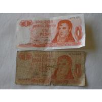 2 Billetes Argentinos Antiguos De Un Peso  segunda mano  Chile 