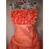 Vestido Fiesta Strapples, Talla L,  Color Coral  segunda mano  Chile 