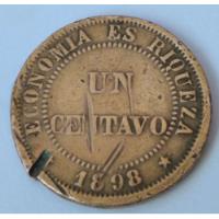 Moneda De Chile, 1 Centavo, 1898.  Jp segunda mano  Chile 