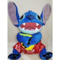 Peluche Original Stitch Abrazando Una Piña Disney 36cm.  segunda mano  Chile 