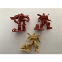 Figuras Tipo Transformers: 3 Figuras De Goma, Vintage. segunda mano  Chile 