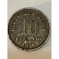 Moneda Alemania Imperio 10 Pfennig 1916 (x646 segunda mano  Chile 