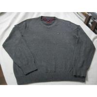 Sweater Cuello En V Tommy Hilfiger Talla M Color Gris Impe, usado segunda mano  Puente Alto