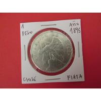 Antigua Moneda Chile 1 Peso De Plata Año 1895 Escasa segunda mano  Chile 