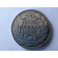 Moneda Chile 5 Pesos 1927 (rp) (x1096-x1097 segunda mano  Chile 