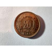 Usado, Moneda Chile 20 Centavos 1943 Cobre Casi Un (x975-x977 segunda mano  Chile 