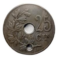 Antigua Moneda 25 Céntimos 1926 Bélgica Colección segunda mano  Chile 